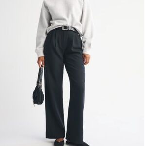 Abercrombie & Fitch Charcoal Wide-Leg Pants
